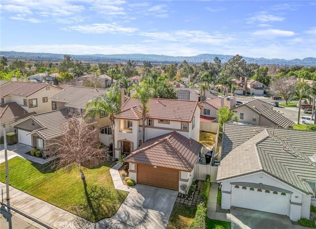 bird's eye view featuring a mountain view