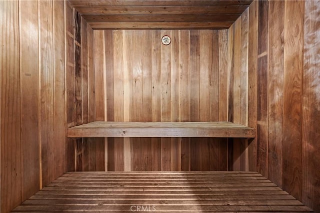 view of sauna