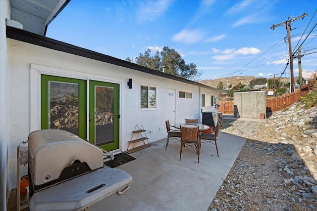 view of patio / terrace featuring central AC