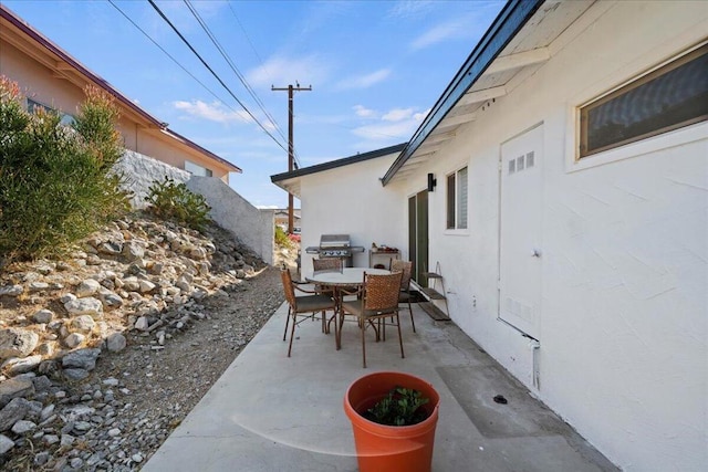 view of patio / terrace with a grill