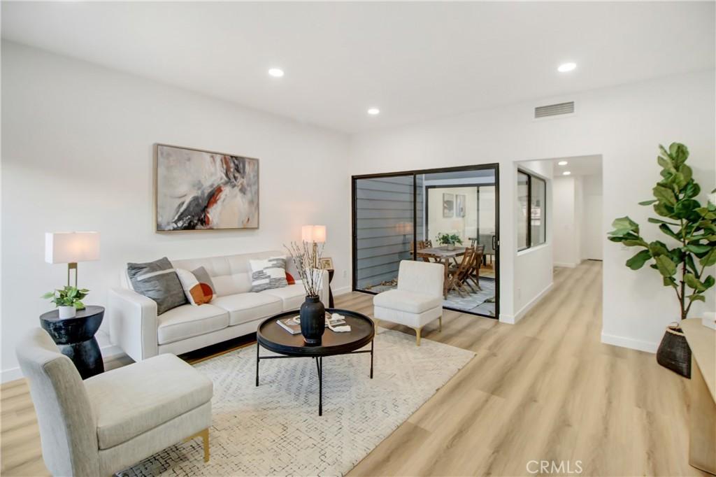 living room featuring light hardwood / wood-style flooring