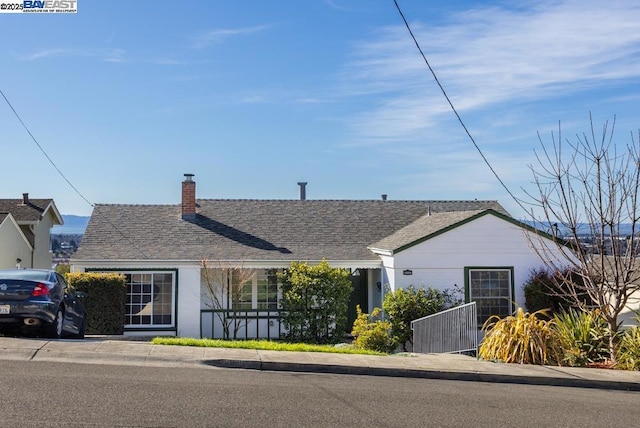 view of single story home