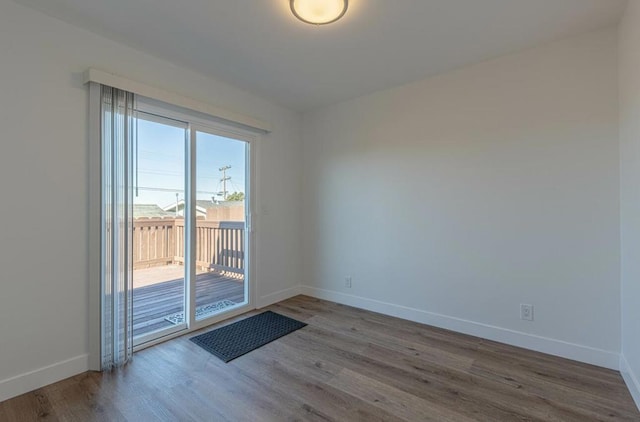 interior space with hardwood / wood-style floors