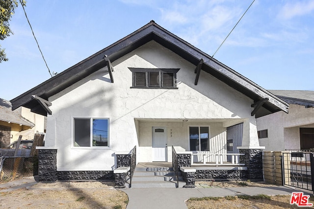 view of front of house with covered porch