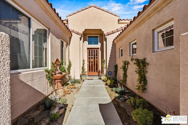 view of doorway to property