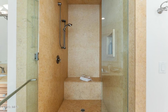 bathroom with walk in shower