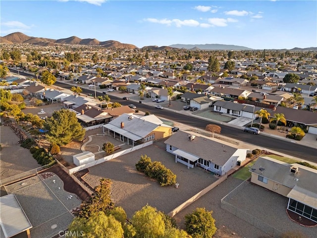 bird's eye view featuring a mountain view