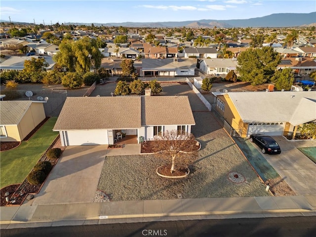 aerial view featuring a mountain view