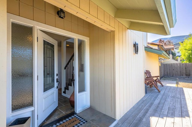 view of doorway to property