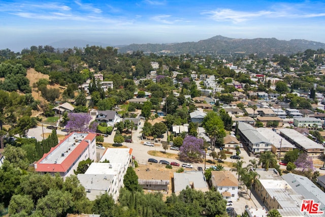 aerial view featuring a mountain view