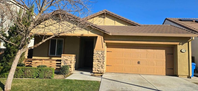 craftsman-style house with a garage