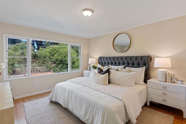 bedroom featuring light hardwood / wood-style floors