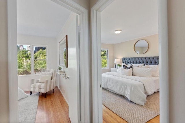 bedroom featuring hardwood / wood-style floors