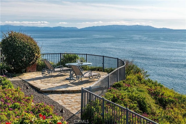 property view of water with a mountain view