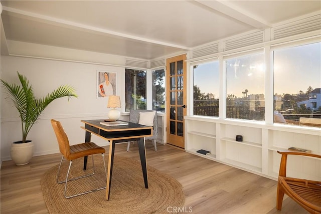 view of sunroom