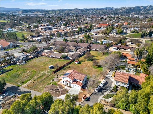 aerial view featuring a residential view