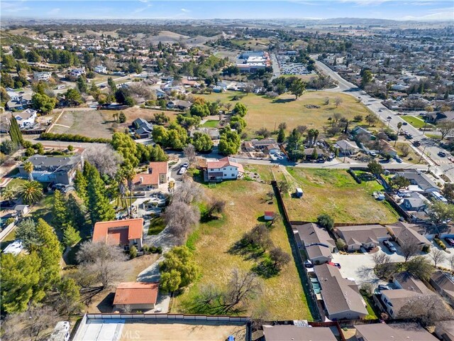aerial view with a residential view
