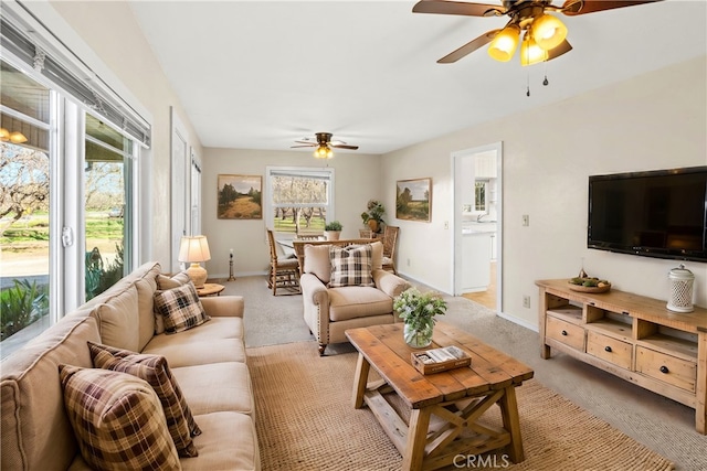 view of carpeted living room