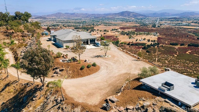 aerial view featuring a mountain view