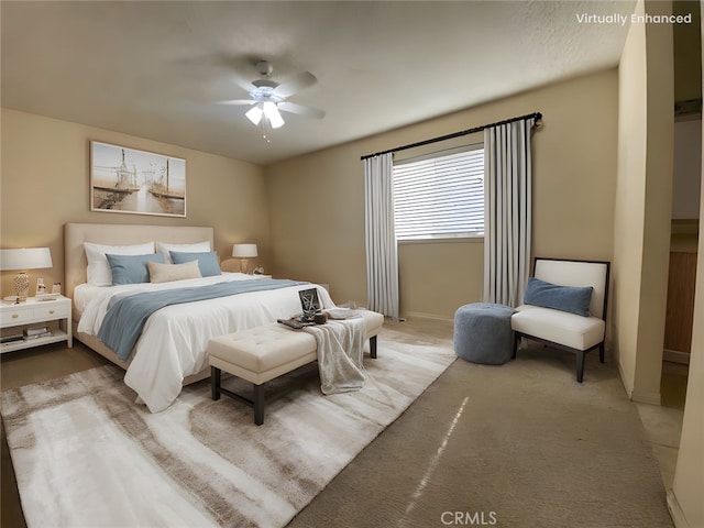 44504 Watford Ave, Lancaster, CA 93535 - bedroom with ceiling fan and baseboards
