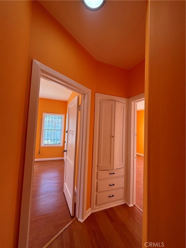 hall featuring hardwood / wood-style floors