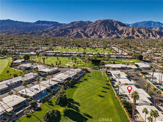 aerial view featuring a mountain view