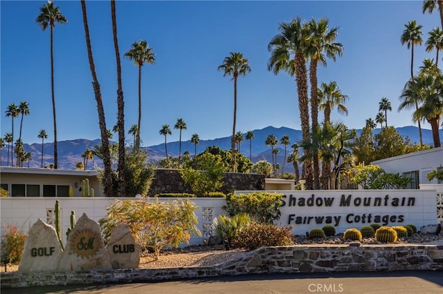 exterior space with a mountain view