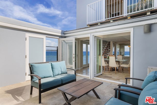 view of patio with an outdoor hangout area