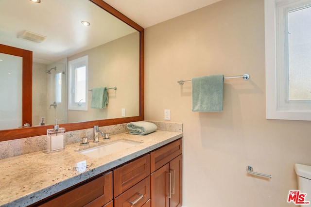 bathroom featuring toilet and vanity