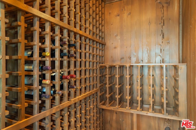 view of wine cellar