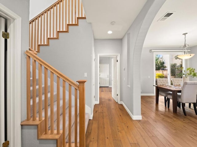 interior space featuring light wood-type flooring