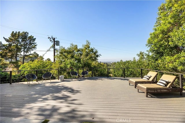 view of wooden terrace