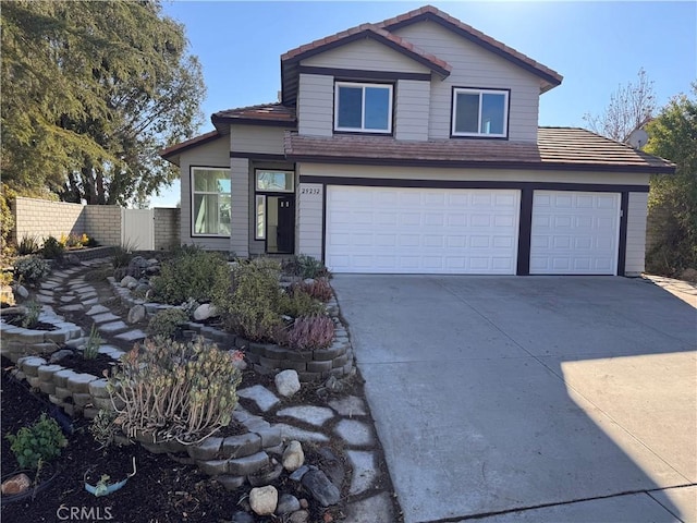 view of front of house featuring a garage