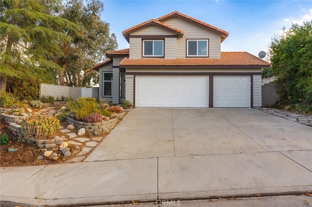 front facade featuring a garage