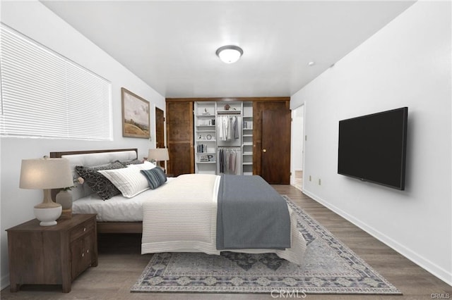 bedroom featuring wood-type flooring