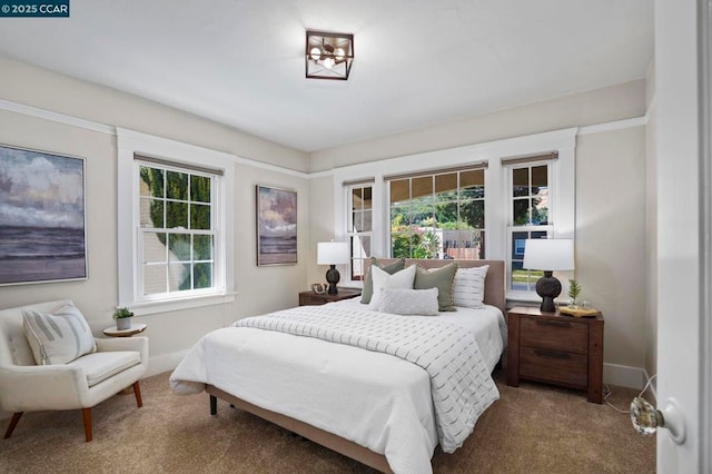 view of carpeted bedroom