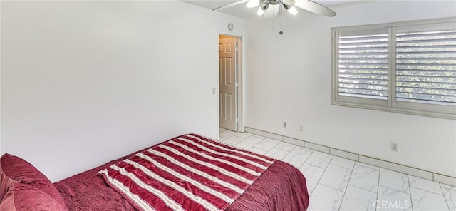 bedroom with ceiling fan