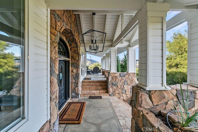 view of patio / terrace featuring covered porch