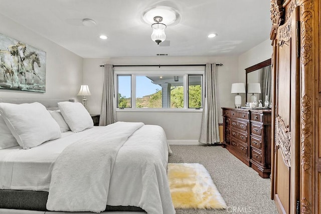 view of carpeted bedroom