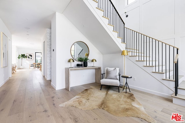 interior space with light wood-type flooring