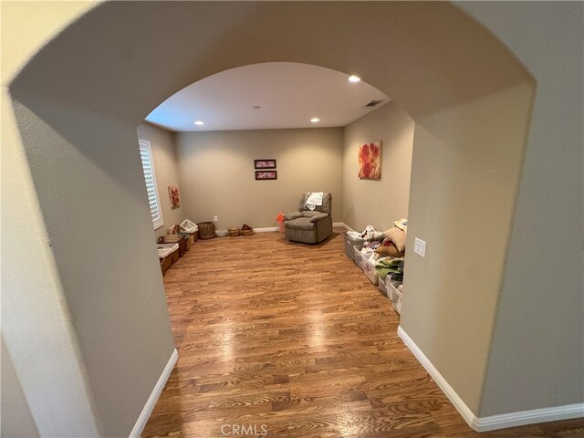 additional living space featuring wood-type flooring