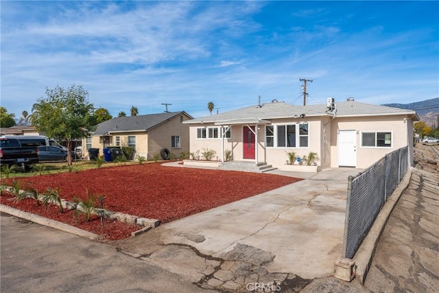 view of single story home