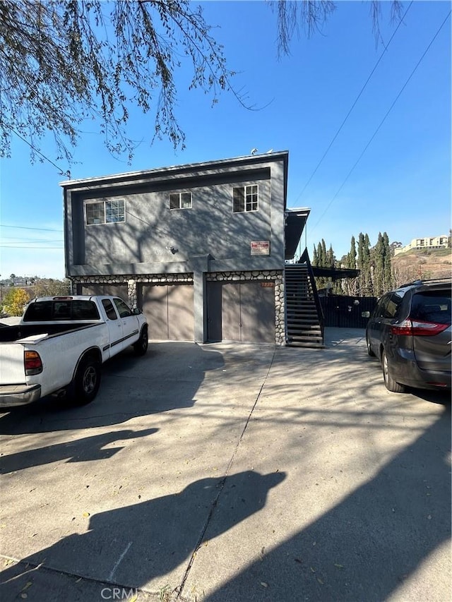 front of property featuring a garage