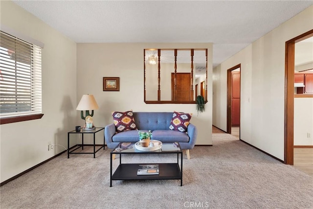 view of carpeted living room