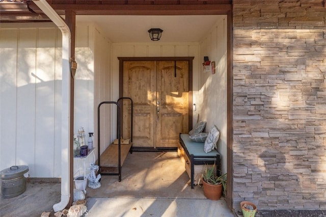 view of doorway to property