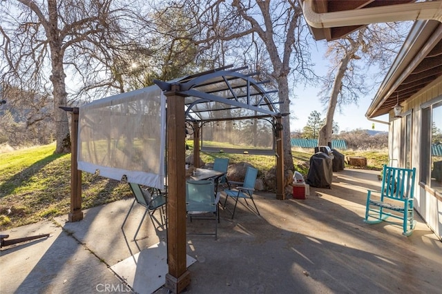 view of patio / terrace with a pergola