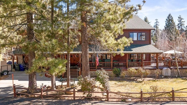 view of front of home with a porch