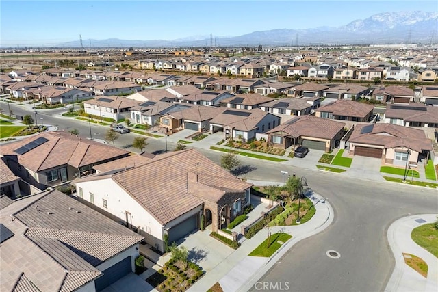 aerial view featuring a mountain view