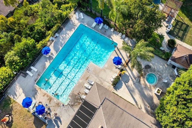 birds eye view of property