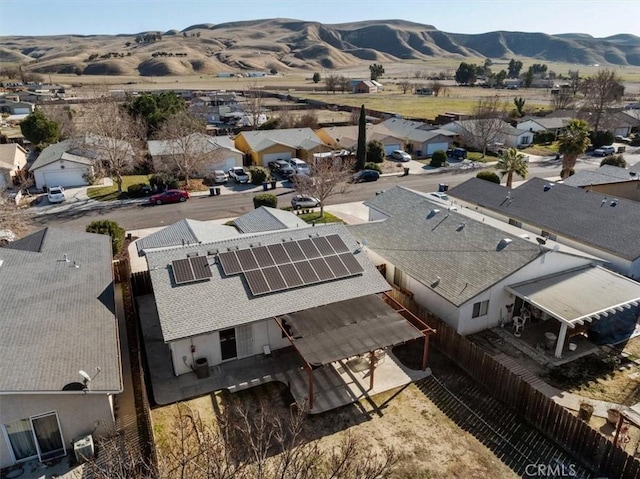 bird's eye view featuring a mountain view